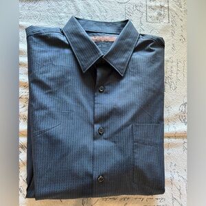 Perry Ellis Men's Dark Navy Long-Sleeve Button-Down Shirt